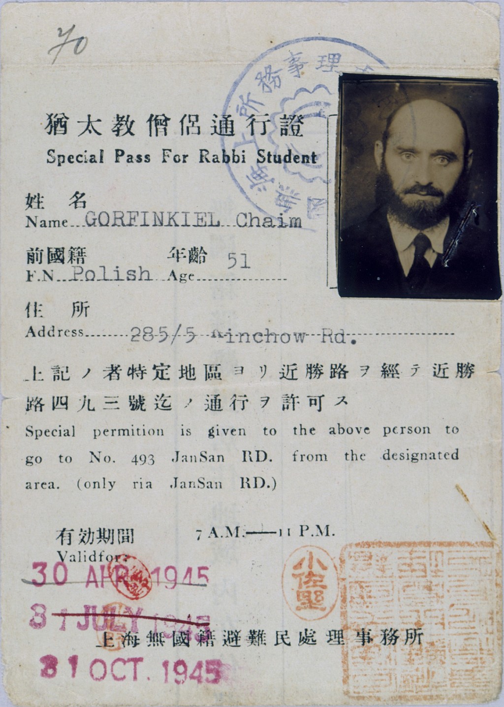 Document — Gorfinkel Chaim