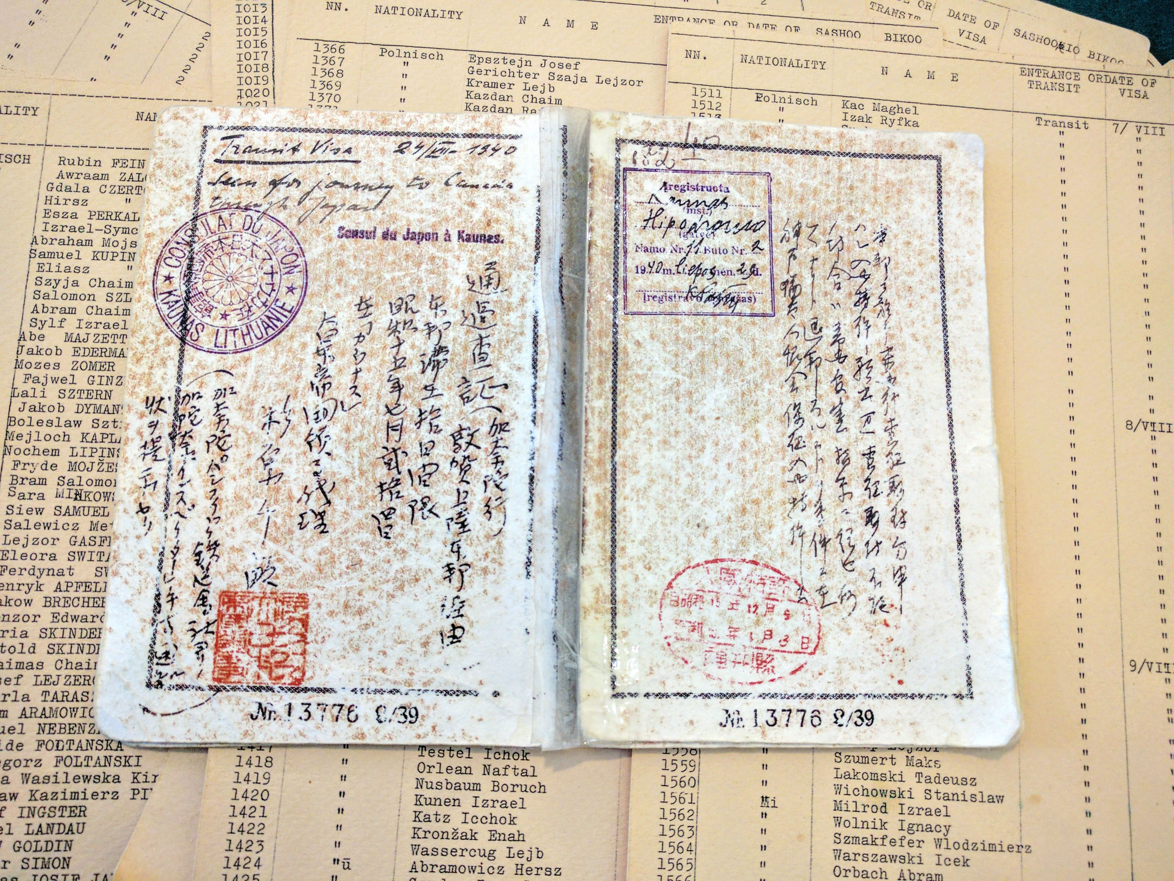 Document — Unidentified holder (passport Nr.13776)
