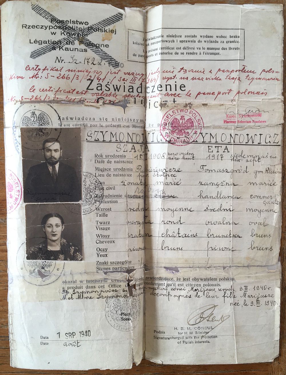 Document — Izaja Szymanowicz
