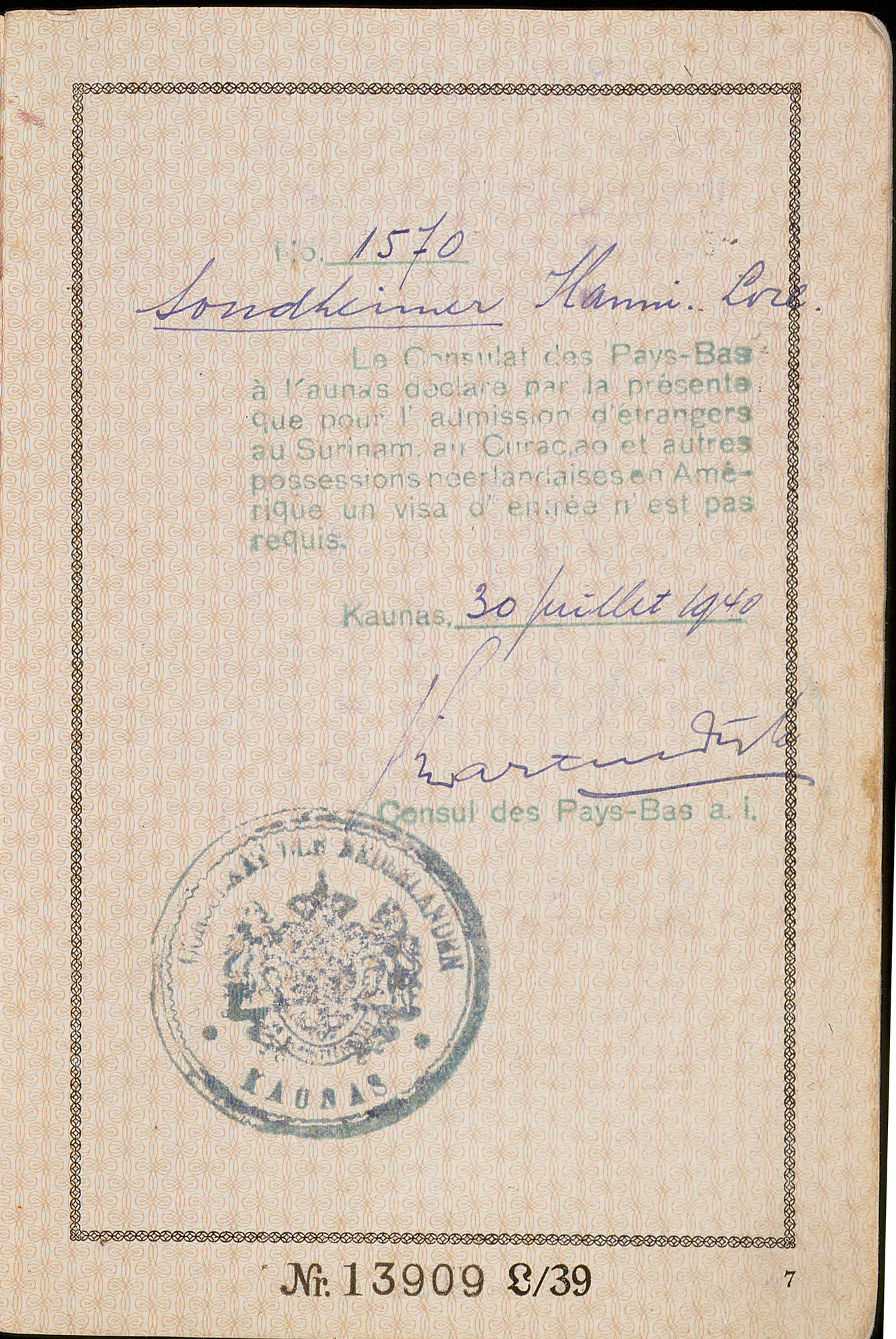 Document — Sondheimer Hanni