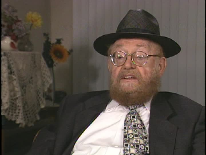 Still from the oral history of Abraham Garfinkel