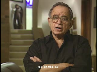 Still from the interview with Leo Melamed