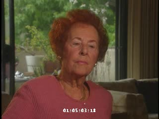 Still from the interview with Hanni Vogelweid (née Sondheimer)